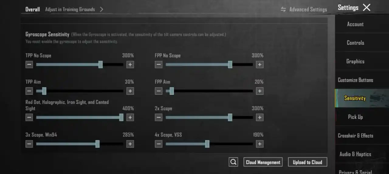 BGMI sensitivity settings guide demonstration