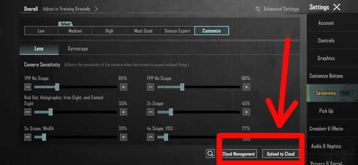 BGMI sensitivity settings guide demonstration