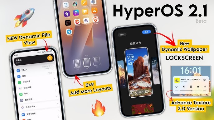 HyperOS 2.1 feature comparison chart