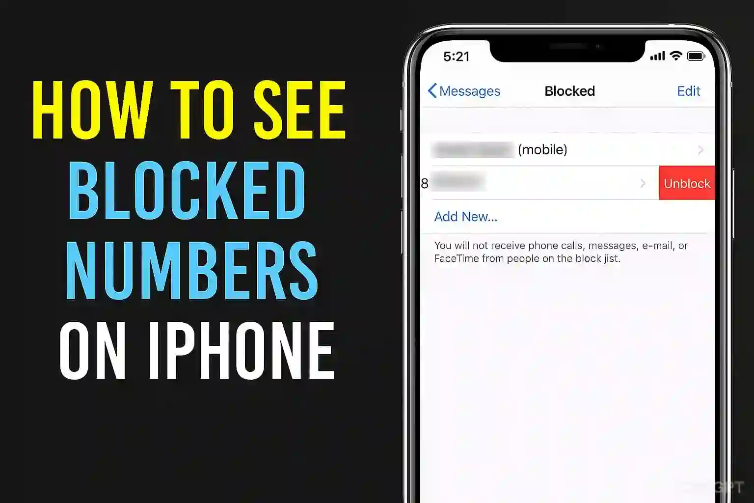 How to See Blocked Numbers on iPhone