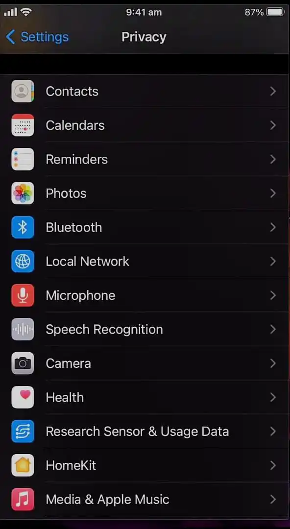 What is the orange dot on my iphone